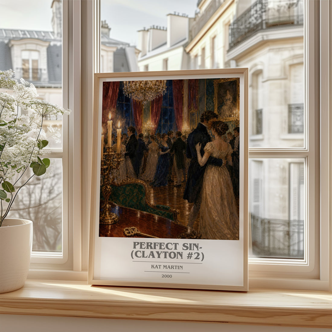 Perfect Sin- (Clayton #2) book cover poster colour and style options – Kat Martin book art