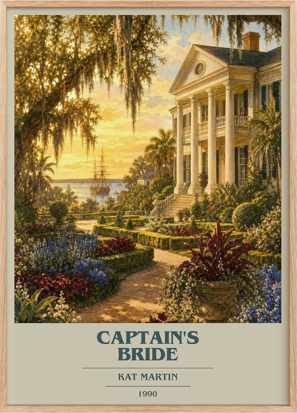 Captain's bride Book Cover Poster by Kat Martin