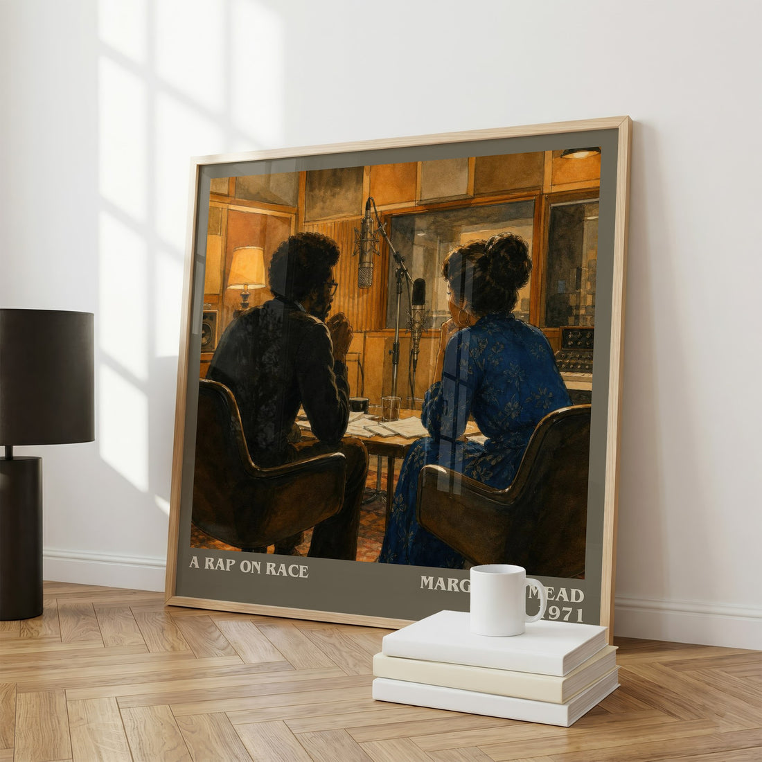 A rap on race literary print framed by window – literary home decor