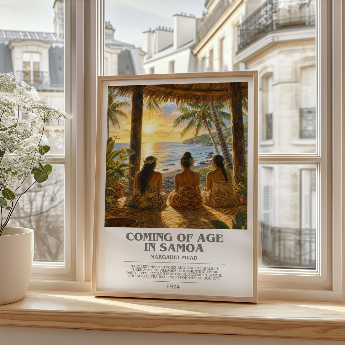 Coming of age in Samoa bookish poster colour and style options – Margaret Mead book art