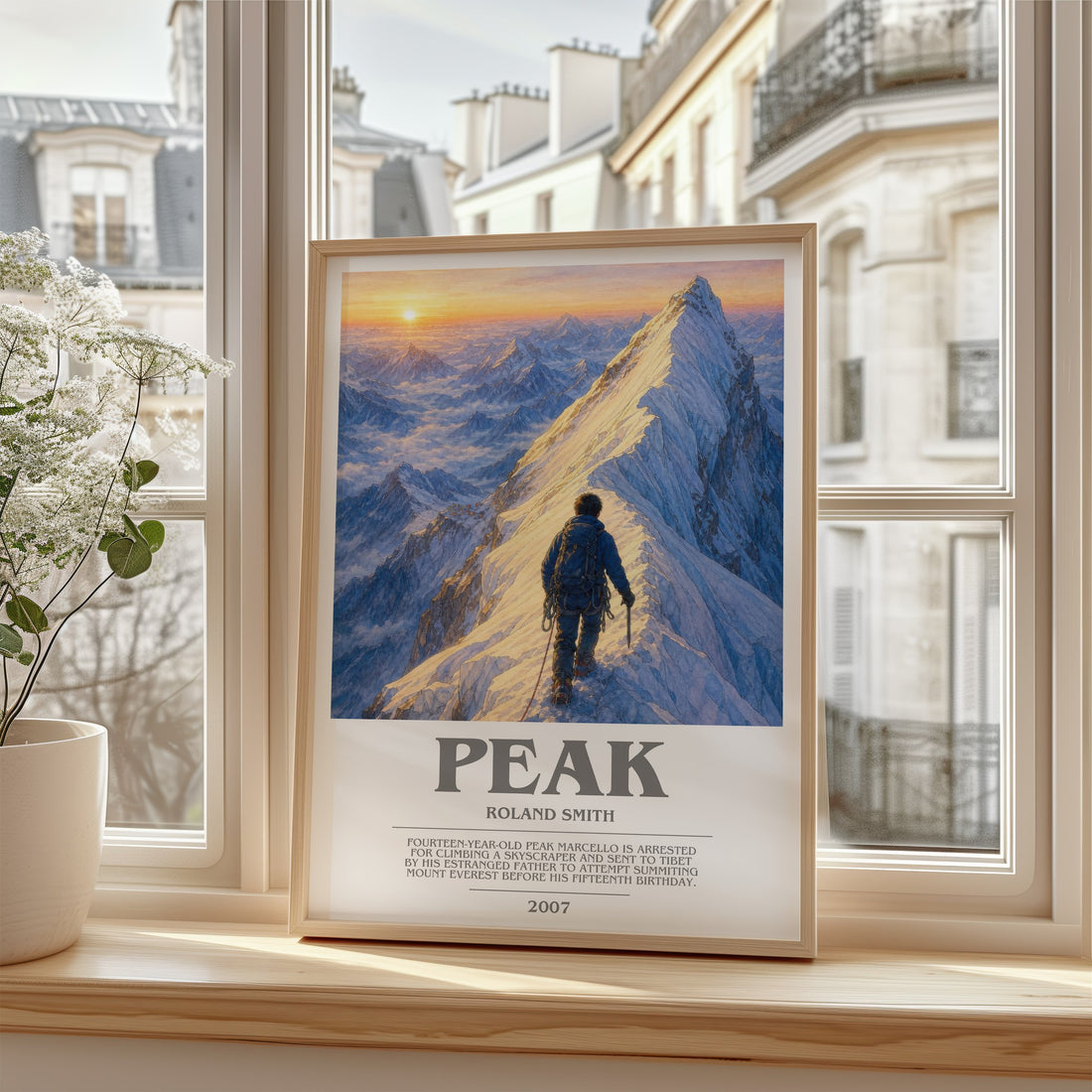 Peak bookish poster colour and style options – Roland Smith book art