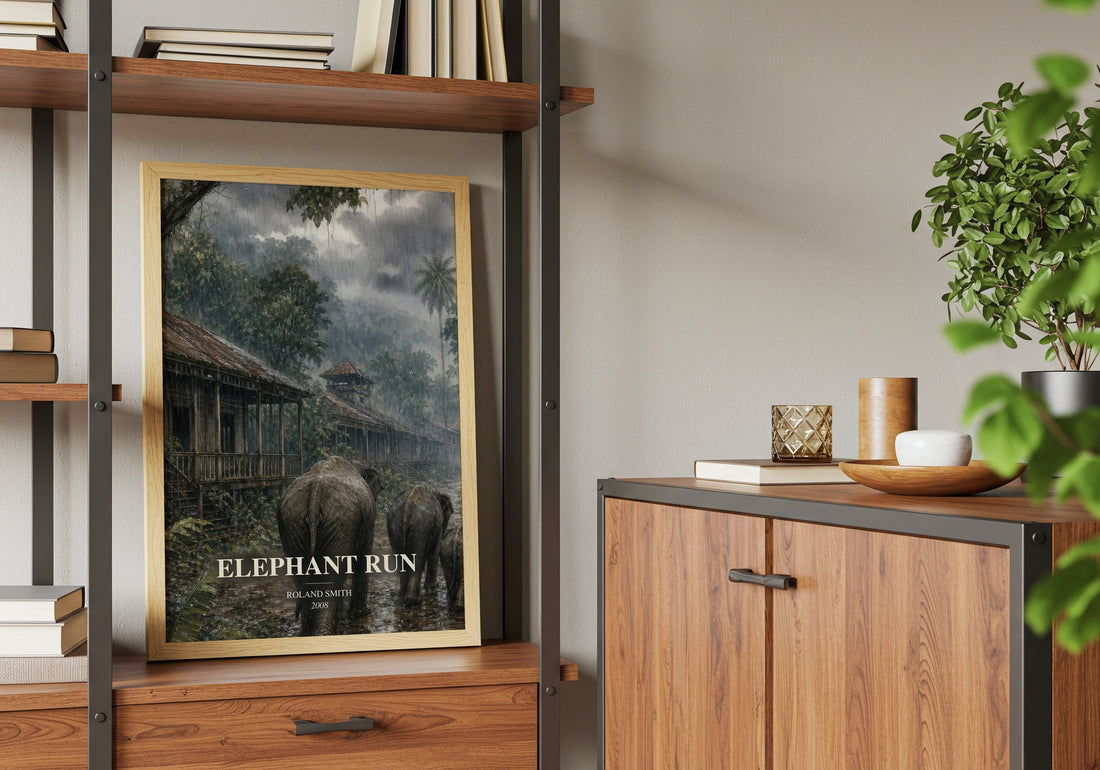 Elephant run book watercolour illustration paper finish options – matte satin gloss