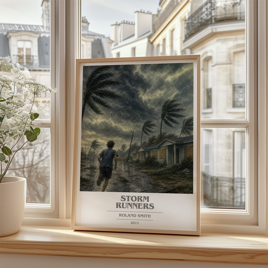 Storm Runners book cover poster colour and style options – Roland Smith book art