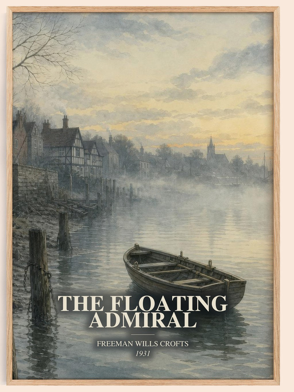 The Floating Admiral watercolour book poster by Freeman Wills Crofts – framed literary art print