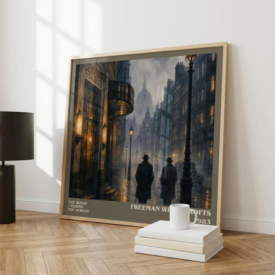 The Scoop / Behind the Screen literary print framed by window – literary home decor