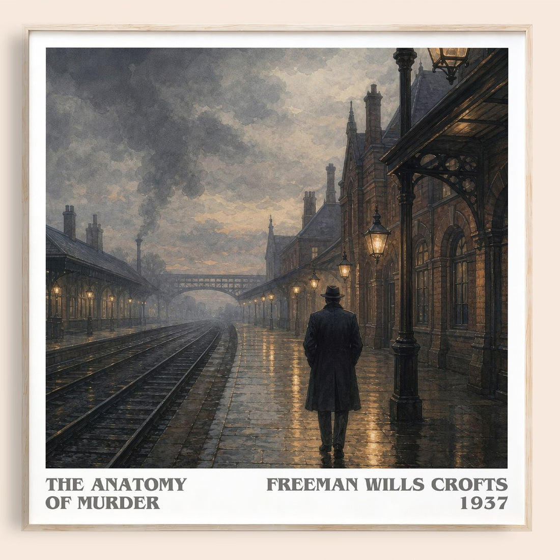 The Anatomy of murder literary book poster by Freeman Wills Crofts – framed literary art print
