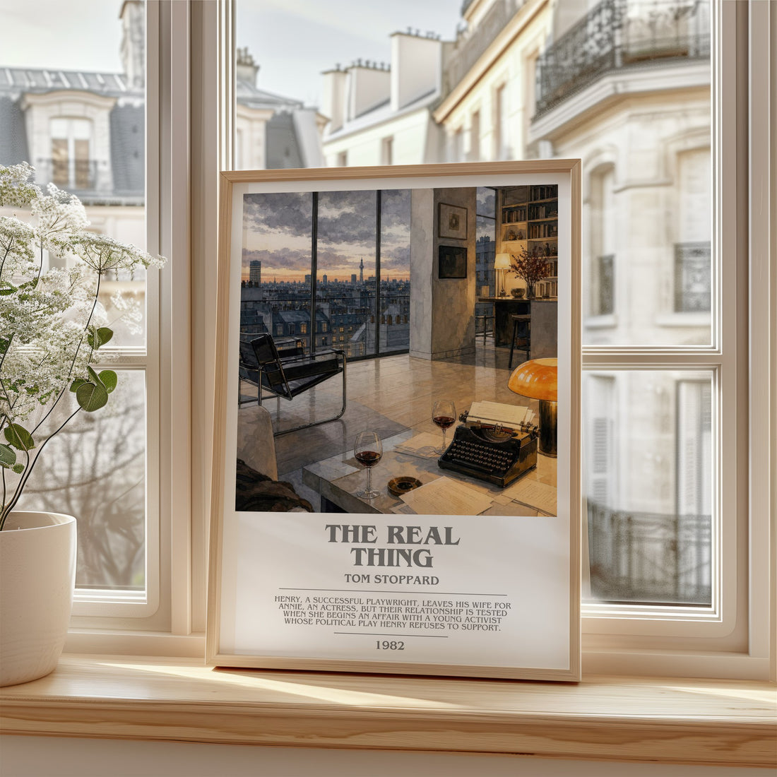 The real thing bookish poster colour and style options – Tom Stoppard book art