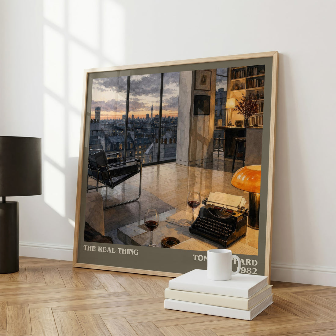 The real thing literary print framed by window – literary home decor