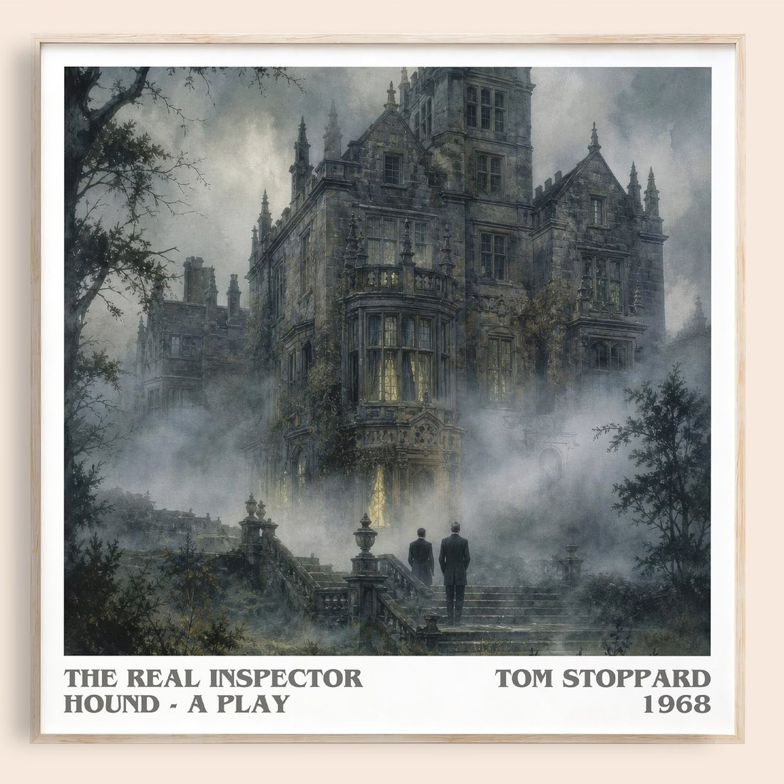 The Real Inspector Hound - A Play literary book poster by Tom Stoppard – framed literary art print