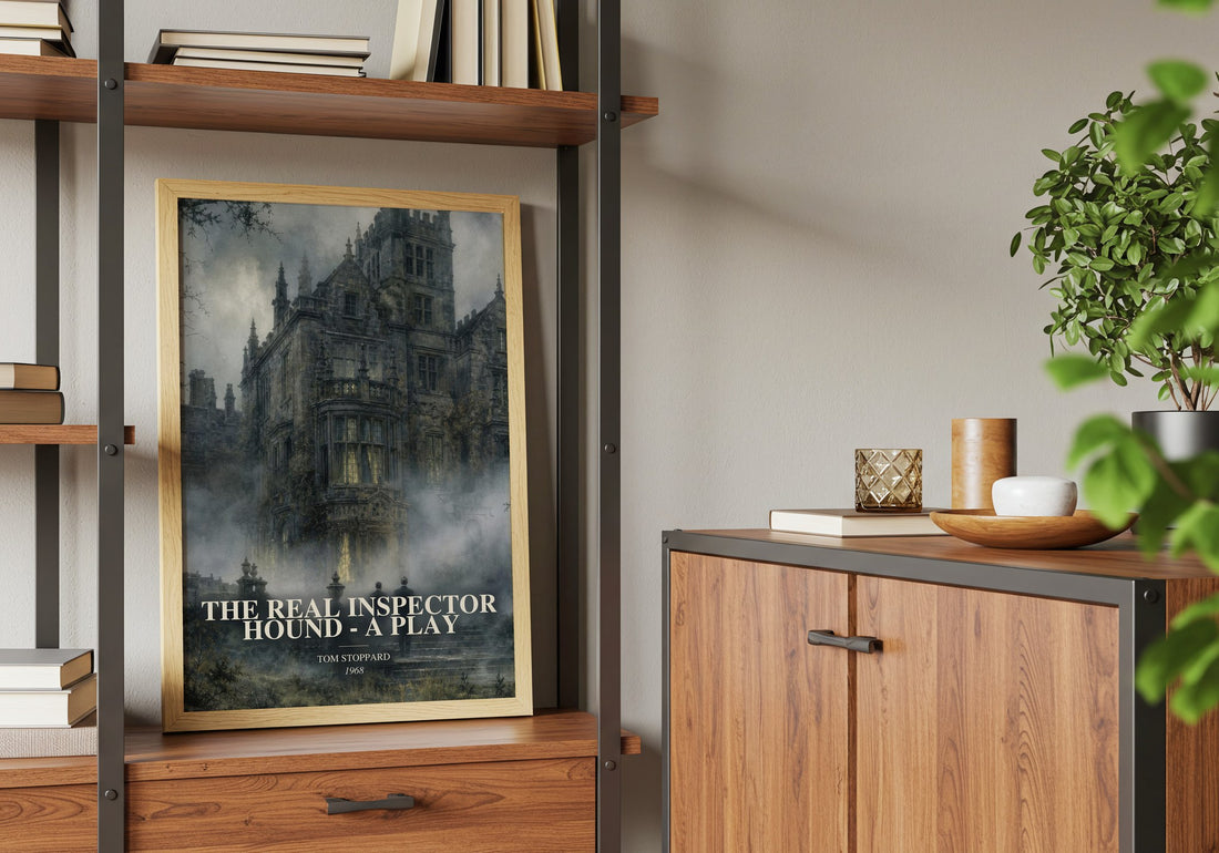 The Real Inspector Hound - A Play book watercolour illustration paper finish options – matte satin gloss
