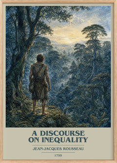 A discourse on inequality Book Cover Poster by Jean-Jacques Rousseau