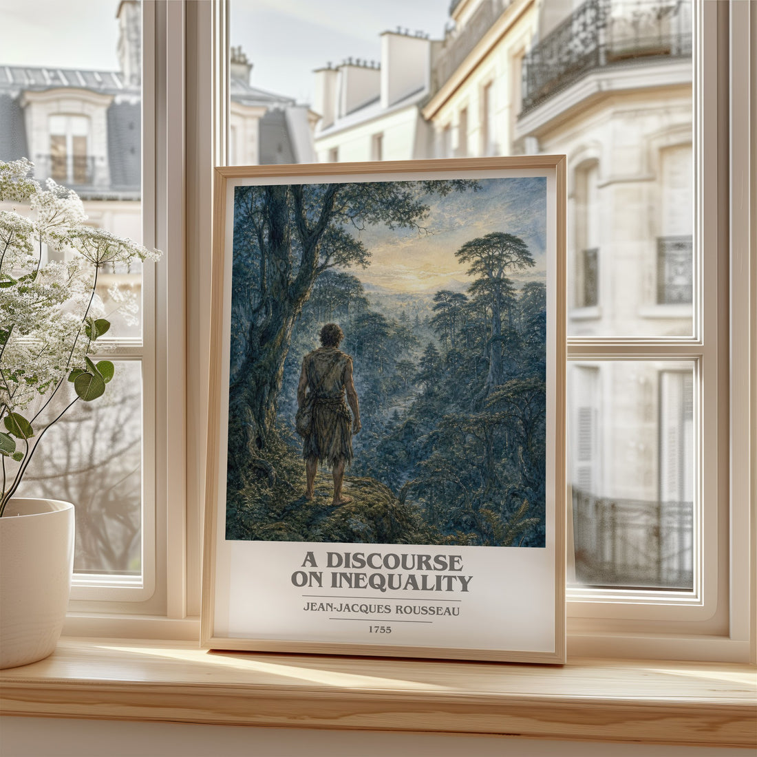 A discourse on inequality book cover poster colour and style options – Jean-Jacques Rousseau book art