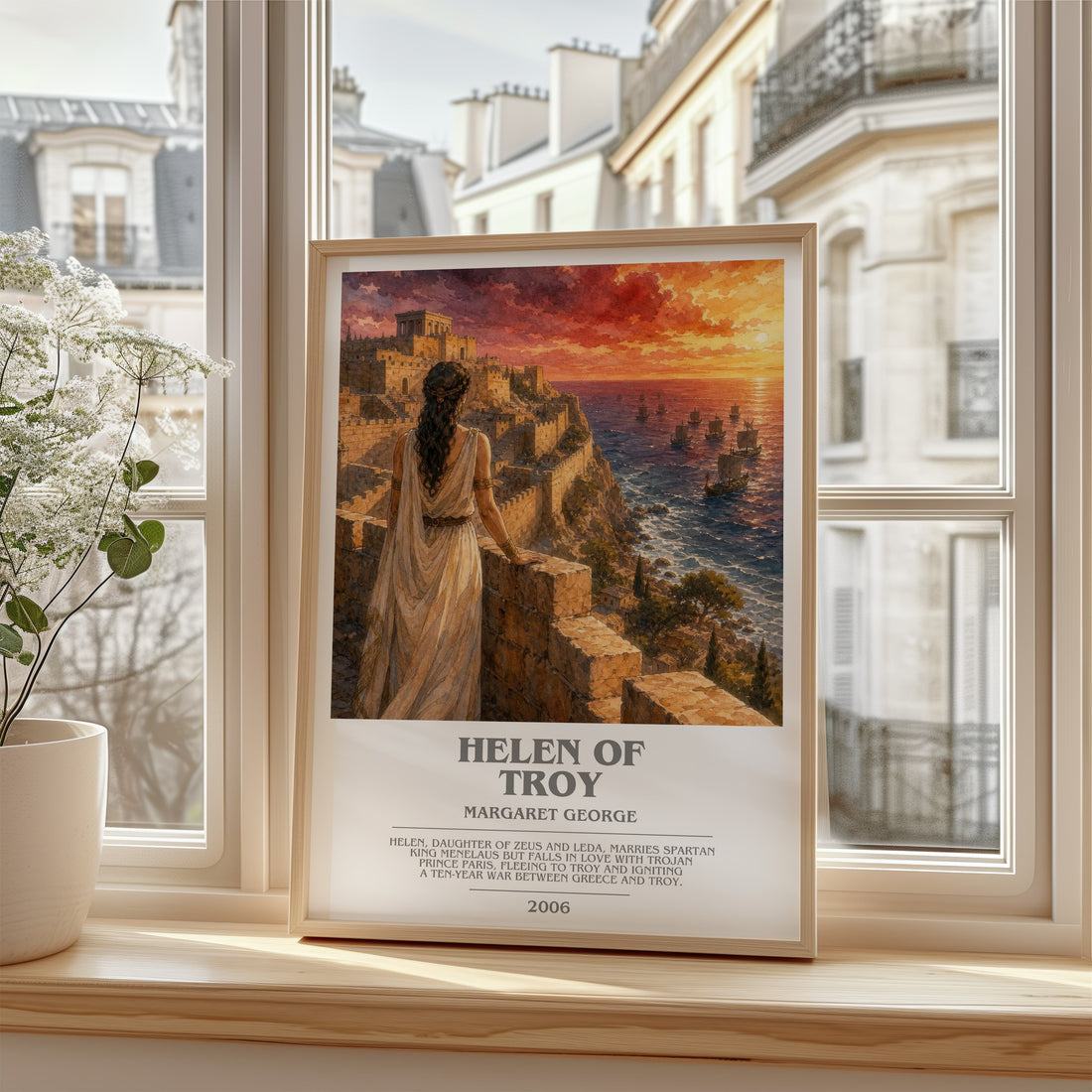 Helen of Troy bookish poster colour and style options – Margaret George book art