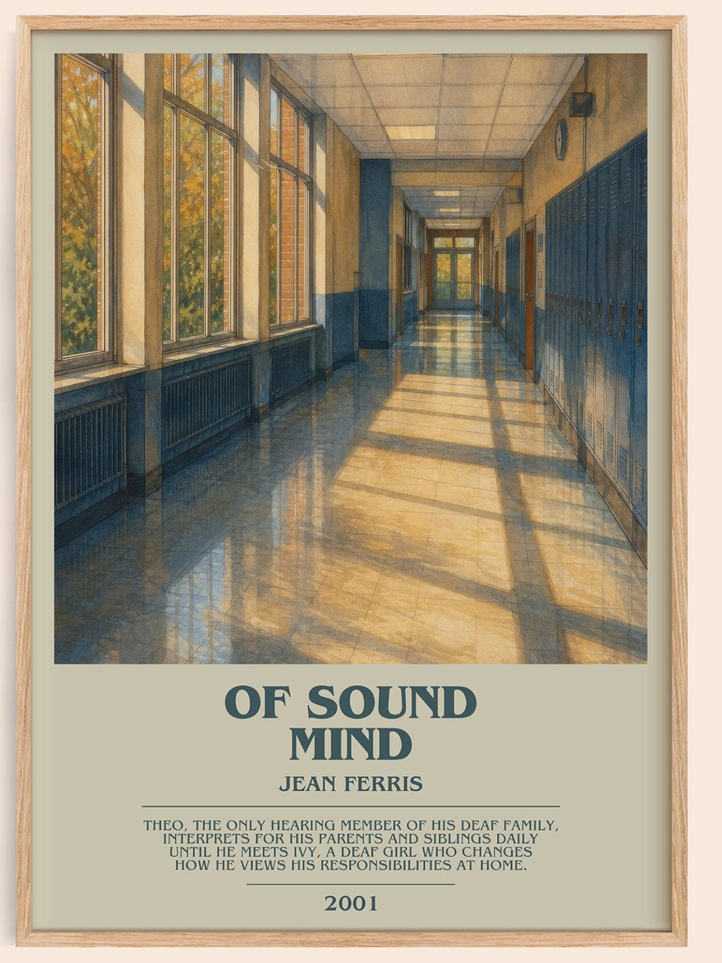 Of sound mind bookish book poster by Jean Ferris – framed literary art print