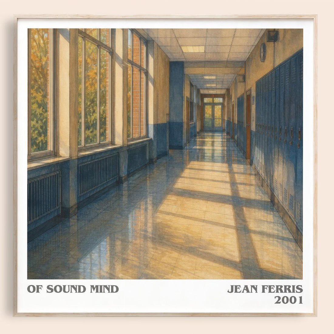 Of sound mind literary book poster by Jean Ferris – framed literary art print