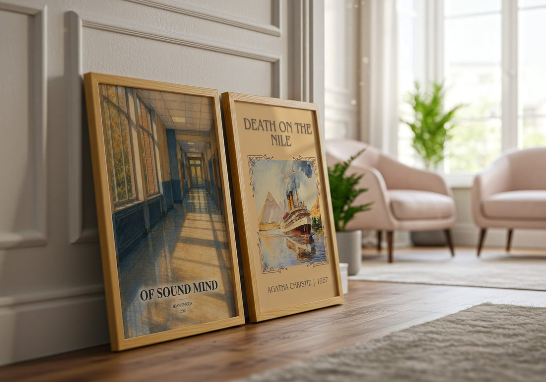 Of sound mind watercolour print framed by window – literary home decor