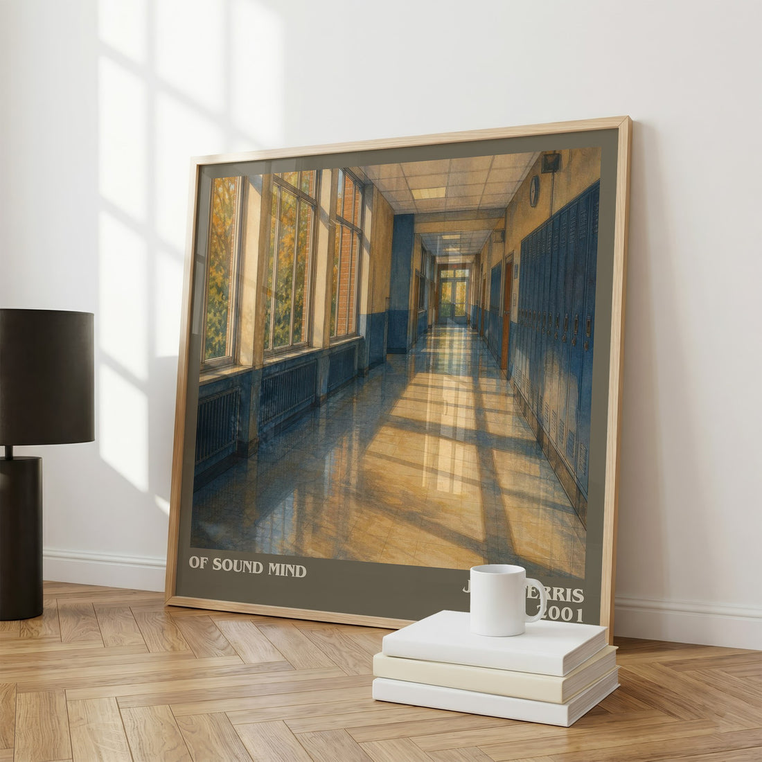 Of sound mind literary print framed by window – literary home decor