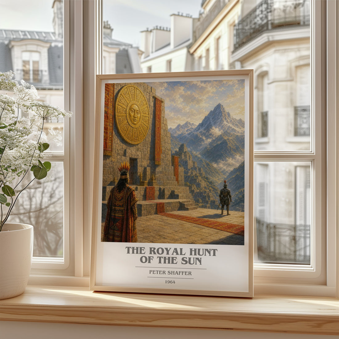The royal hunt of the sun book cover poster colour and style options – Peter Shaffer book art