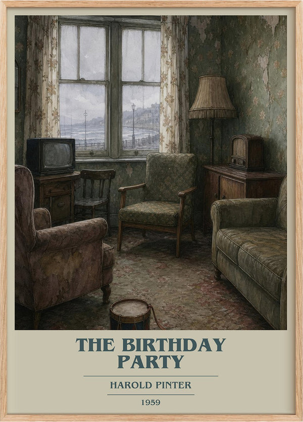 The birthday party Book Cover Poster by Harold Pinter