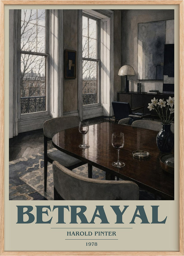 Betrayal Book Cover Poster by Harold Pinter