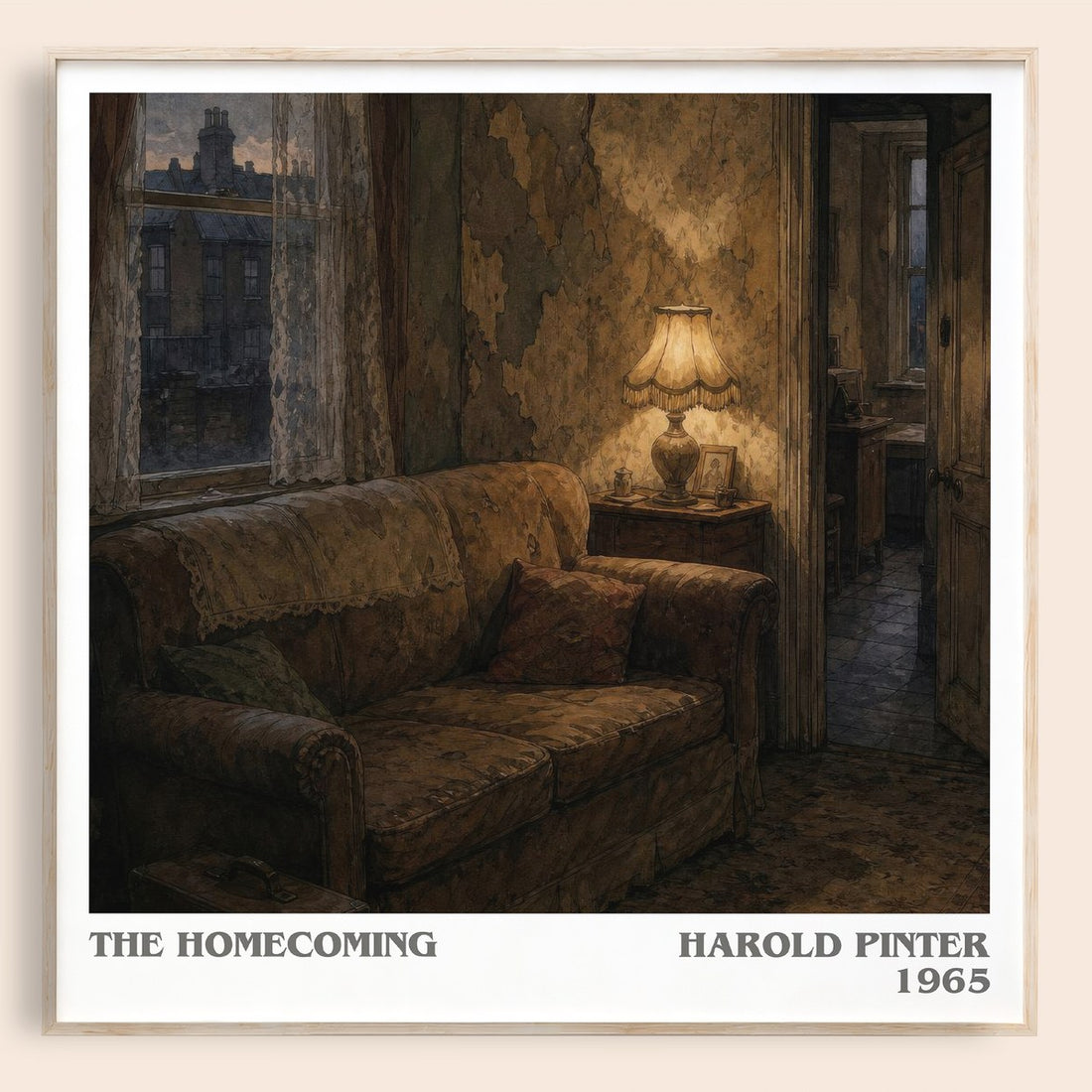 The homecoming literary book poster by Harold Pinter – framed literary art print