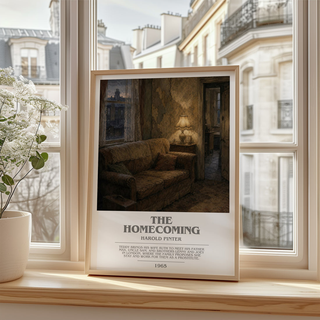 The homecoming bookish poster colour and style options – Harold Pinter book art