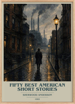 Fifty Best American Short Stories Book Cover Poster by S. Anderson