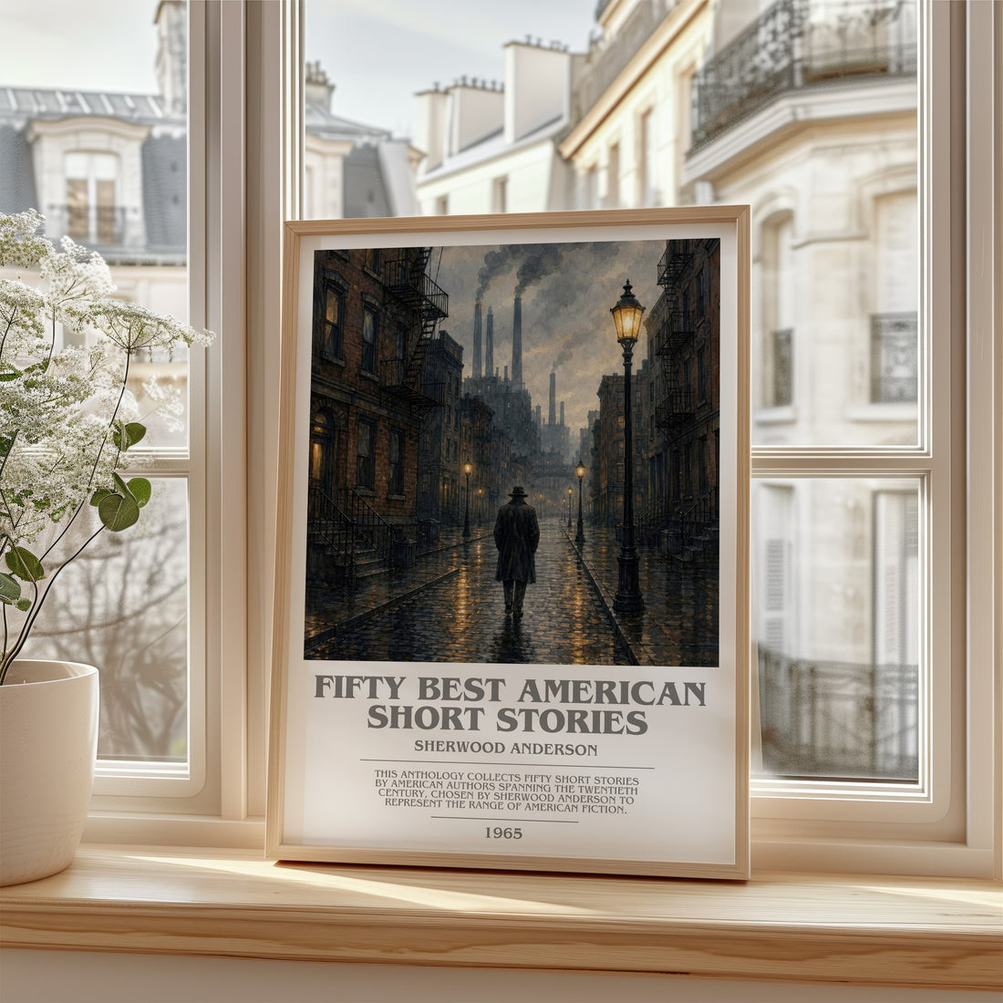 Fifty Best American Short Stories bookish poster colour and style options – Sherwood Anderson book art