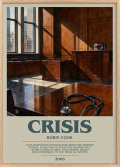 Crisis Bookish Wall Art by Robin Cook