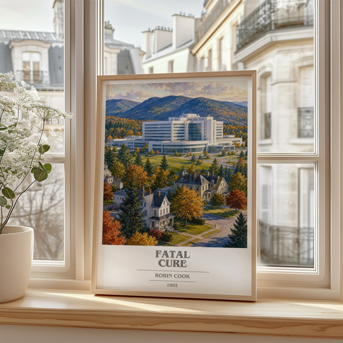 Fatal Cure book cover poster colour and style options – Robin Cook book art