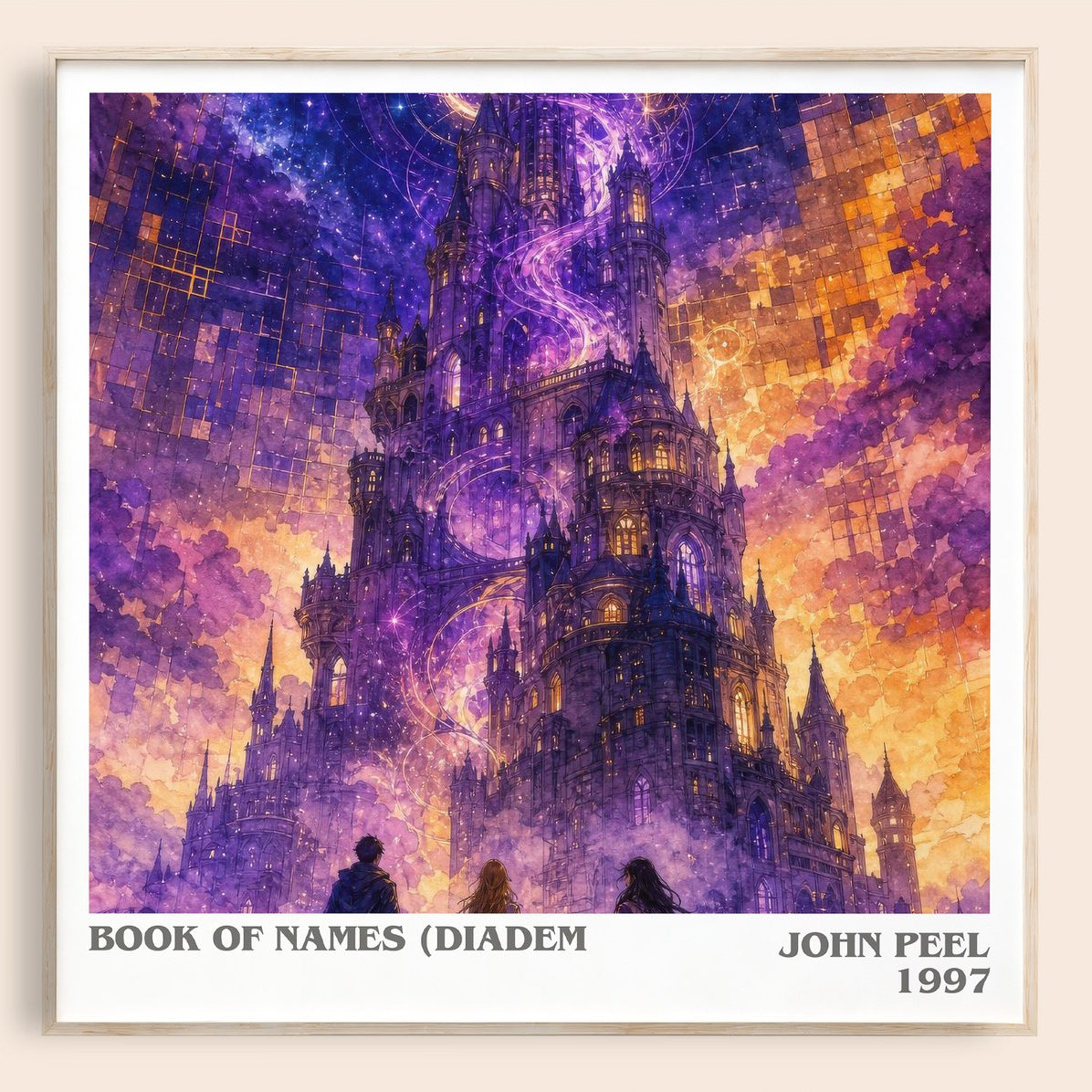 Book of Names (Diadem literary book poster by John Peel – framed literary art print