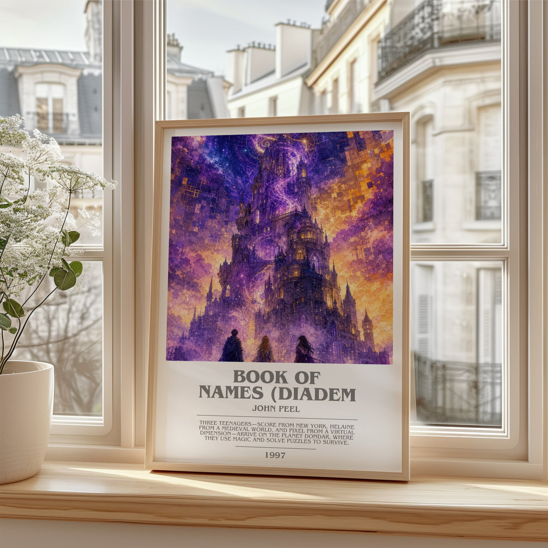 Book of Names (Diadem bookish poster colour and style options – John Peel book art