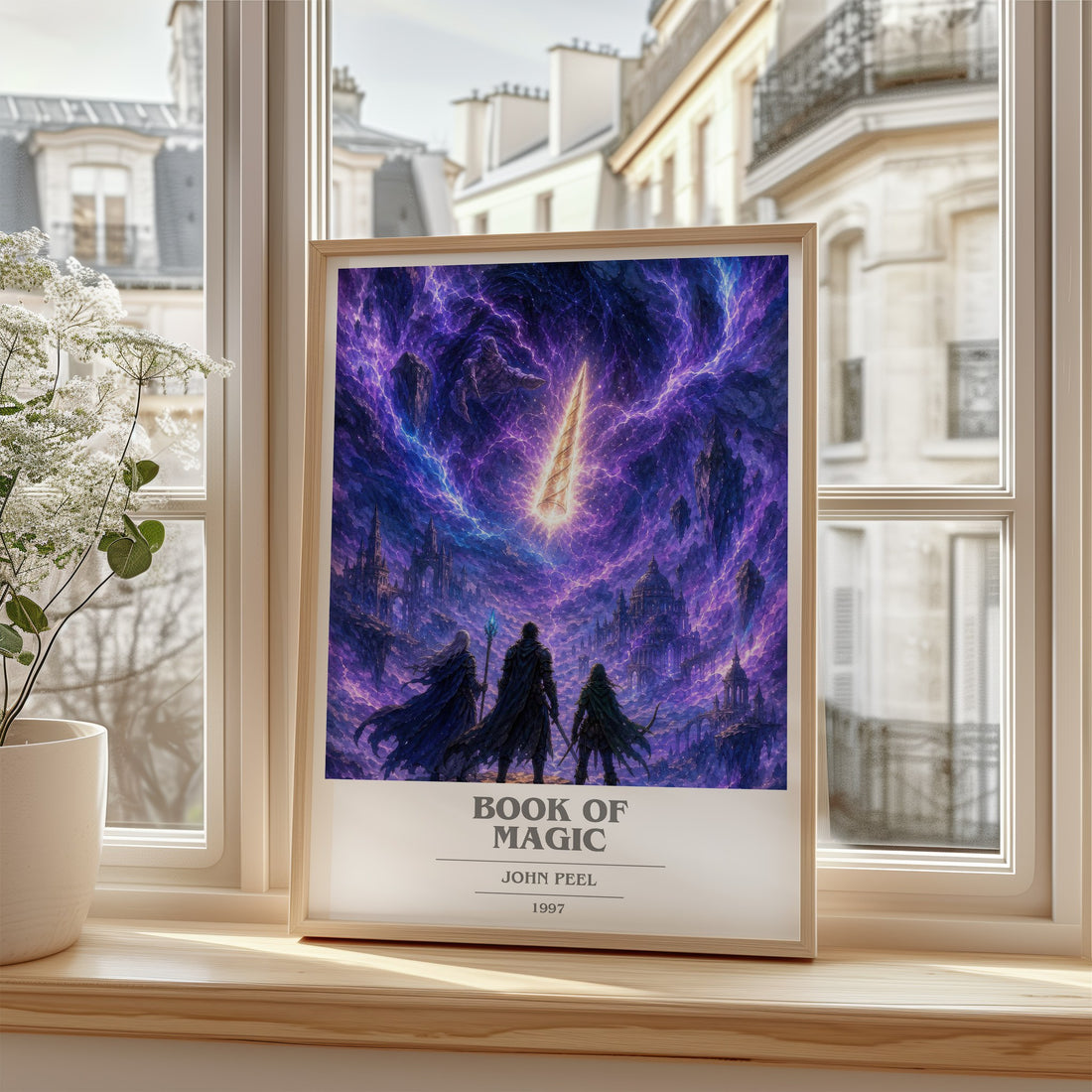 Book of magic book cover poster colour and style options – John Peel book art