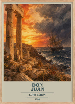 Don Juan Book Cover Poster by Lord Byron
