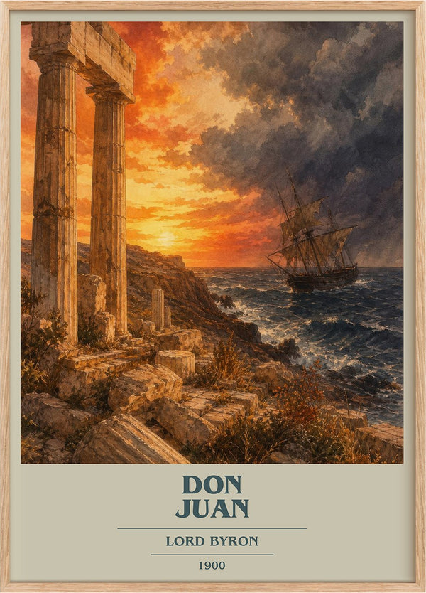 Don Juan Book Cover Poster by Lord Byron