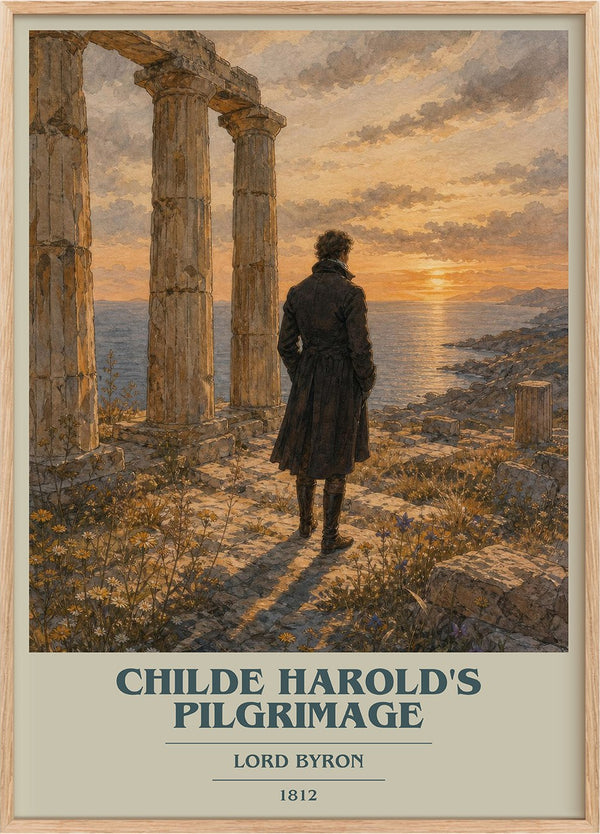 Childe Harold's pilgrimage Book Cover Poster by Lord Byron