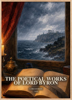 poetical works of Lord Byron Book Watercolour Illustration by L. Byron
