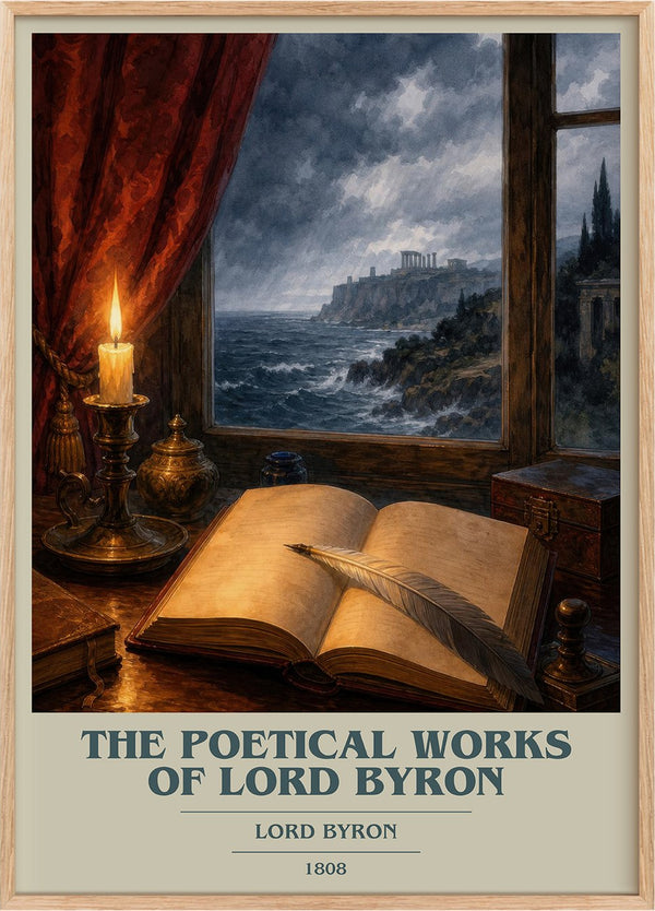 The poetical works of Lord Byron Book Cover Poster by Lord Byron