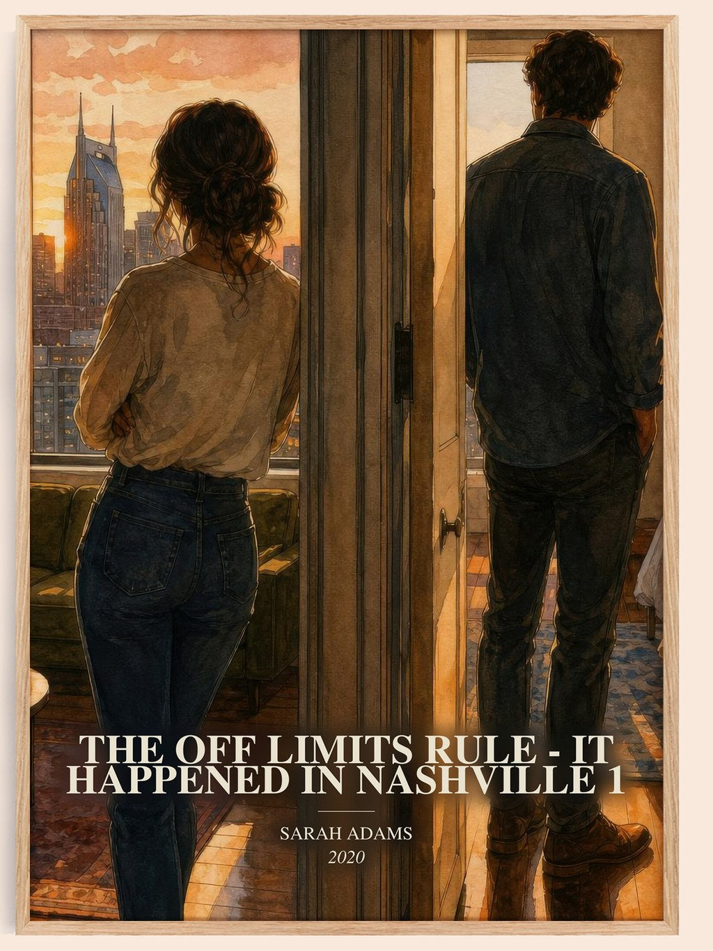 The Off Limits Rule - It Happened in Nashville 1 watercolour book poster by Sarah Adams – framed literary art print