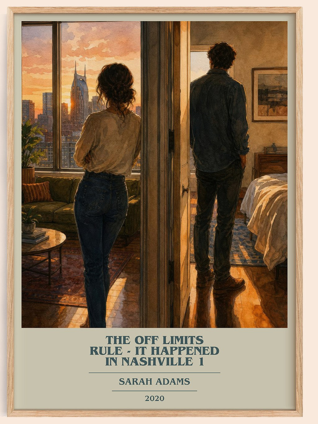 The Off Limits Rule - It Happened in Nashville 1 book cover book poster by Sarah Adams – framed literary art print