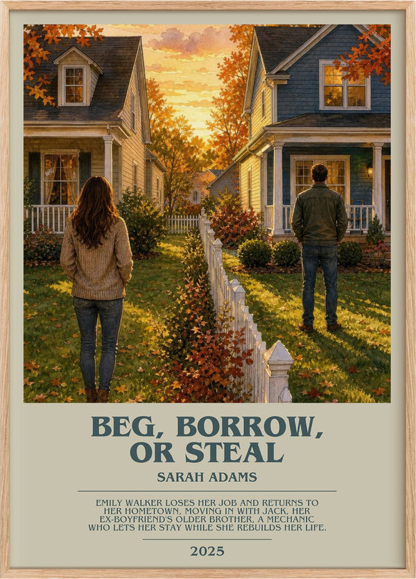 Beg, Borrow, or Steal Bookish Wall Art by Sarah Adams