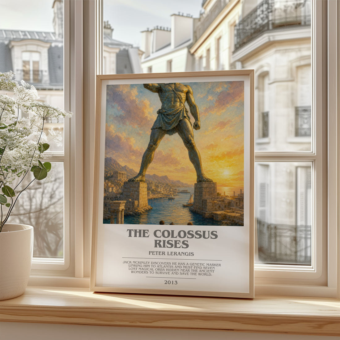 The colossus rises bookish poster colour and style options – Peter Lerangis book art