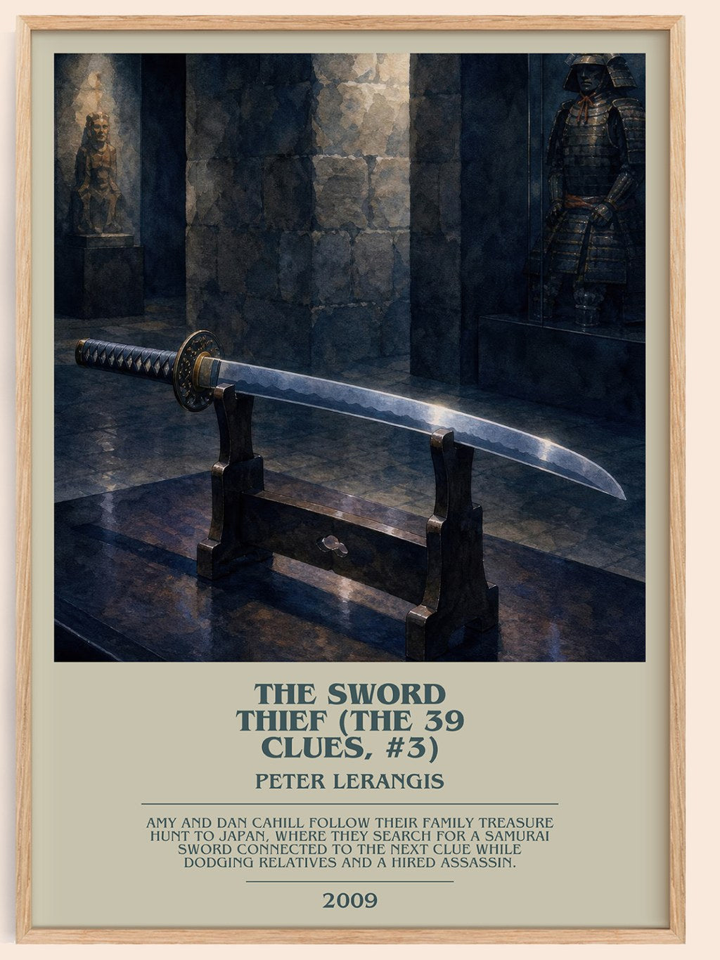 The Sword Thief (The 39 Clues, #3) bookish book poster by Peter Lerangis – framed literary art print