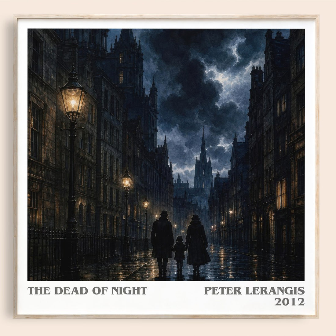 The Dead of Night literary book poster by Peter Lerangis – framed literary art print