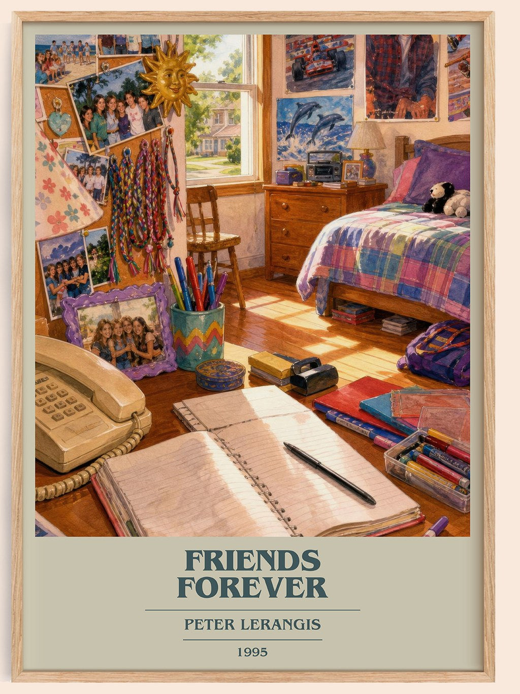 Friends Forever book cover book poster by Peter Lerangis – framed literary art print