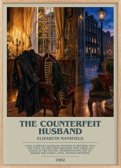 The Counterfeit Husband Bookish Wall Art by Elizabeth Mansfield