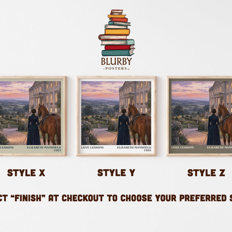 Love Lessons literary print in frame leaning in hallway – romance wall art