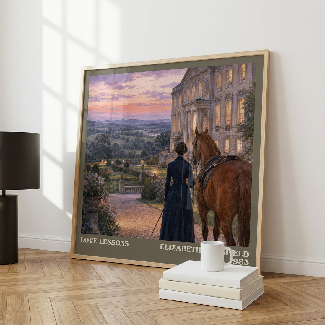 Love Lessons literary print framed by window – literary home decor