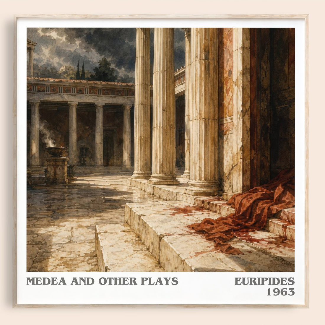 Medea and other plays literary book poster by Euripides – framed literary art print