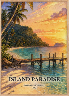 Island Paradise Book Watercolour Illustration by Barbara McMahon
